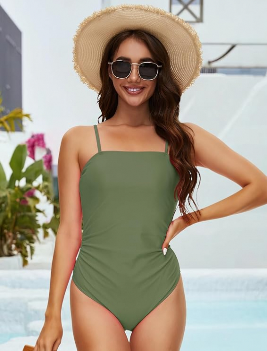 Costum de baie dintr-o bucata pentru femei, Verde S [5]