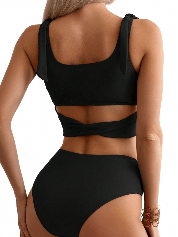 Costum de baie femei din 2 piese negru marimea L [1]