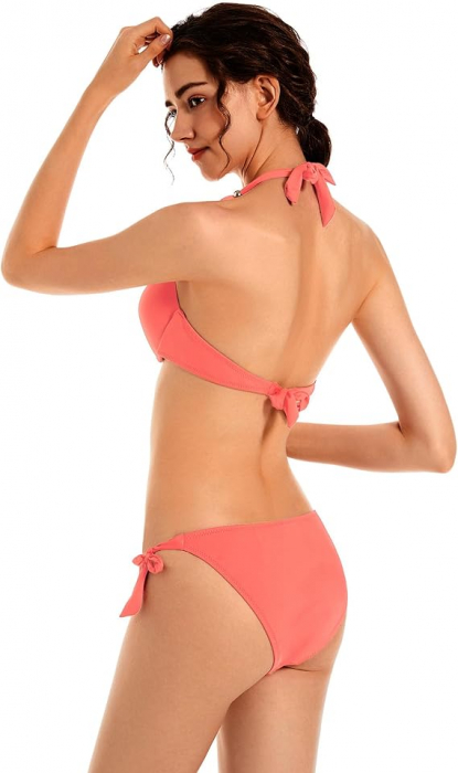 Costum de baie femei din 2 piese Roz S [3]