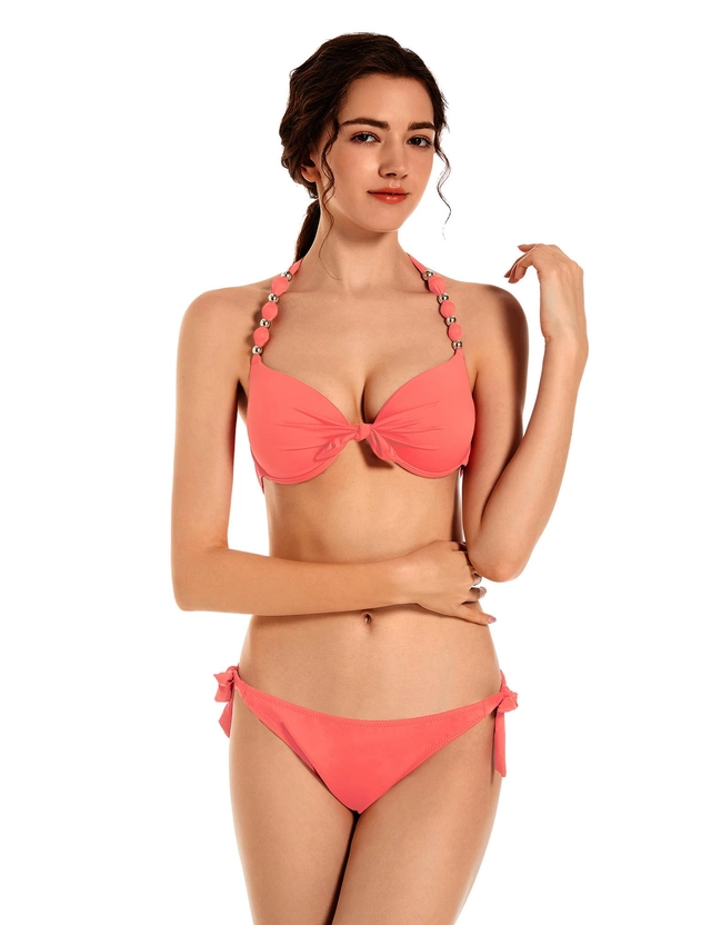 Costum de baie femei din 2 piese Roz S [1]