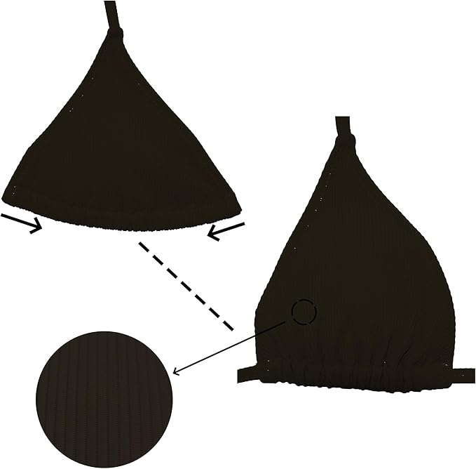 Costum de baie femei din 2 piese negru L [6]