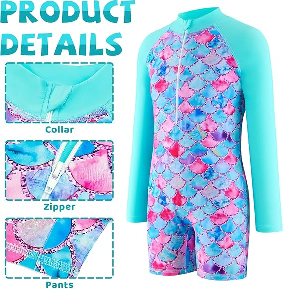 Costum de baie fete dintr-o bucata, maneci lungi, protectie UV, 140 [2]