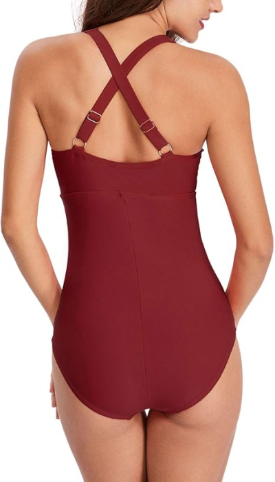 Costum de baie pentru femei, visiniu M [4]