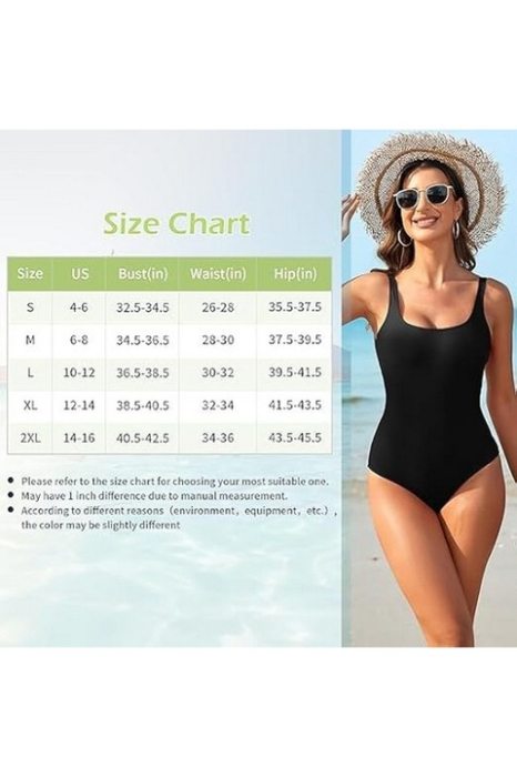Costum de baie pentru femei, control al abdomenului, verde,  L [2]