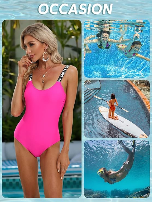 Costum de baie pentru femei, albastru S [6]