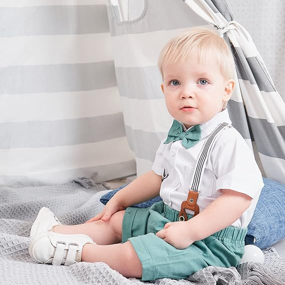 Costum lejer pentru baieti, ideal evenimente, 2 piese, 1-2 ani, 90 cm [3]