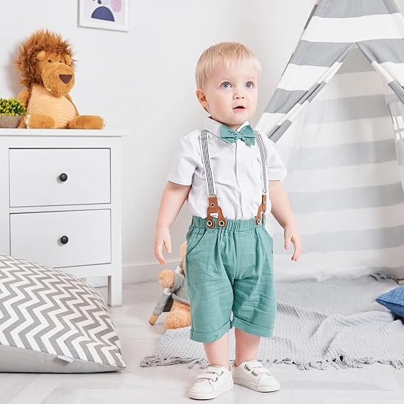 Costum lejer pentru baieti, ideal evenimente, 2 piese, 1-2 ani, 90 cm [6]