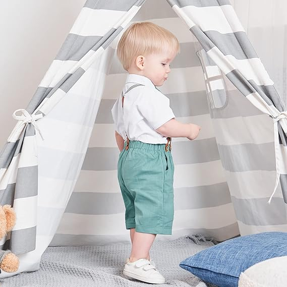 Costum lejer pentru baieti, ideal evenimente, 2 piese, 1-2 ani, 90 cm [5]