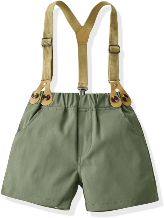 Costum lejer pentru baieti, ideal evenimente, 2 piese, 1-2 ani, 90 cm, verde [5]