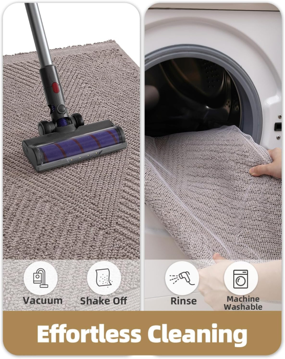 Covoraș aspru de intrare, anti-alunecare, herringbone – Taupe 60x90cm [8]