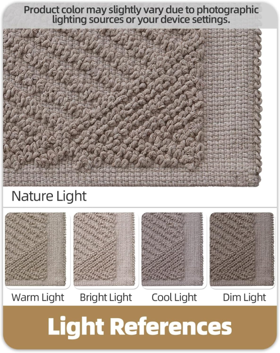 Covoraș aspru de intrare, anti-alunecare, herringbone – Taupe 60x90cm [5]