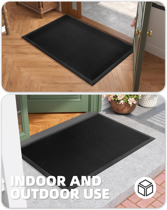 Covoraș flexibil de intrare, din cauciuc natural, anti-alunecare, 122 x 91,5 x 1,5 cm [4]