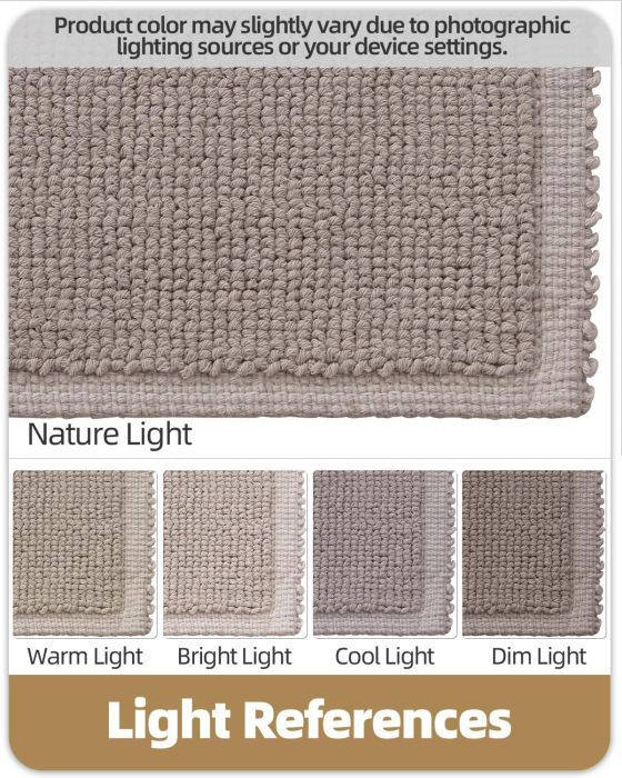 Covoraș aspru de intrare, anti-alunecare, herringbone – Taupe 60x80cm [4]