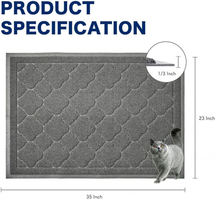 Covoras asternut pentru pisici, antiderapant, rezistent la urina, lavabil 60x90 cm [2]