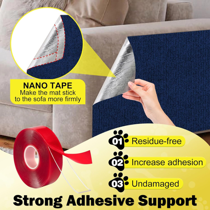 Covoras autoadeziv pentru zgârieturi pisici 60cm x 40cm, ALBASTRU [6]