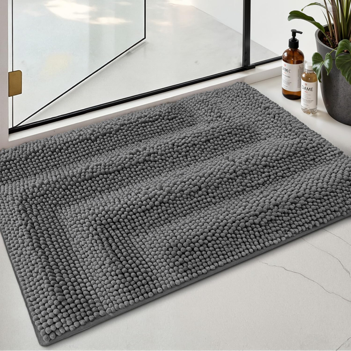 Covoraș moale de duș anti-alunecare, lavabil, gri 50x80 cm [1]