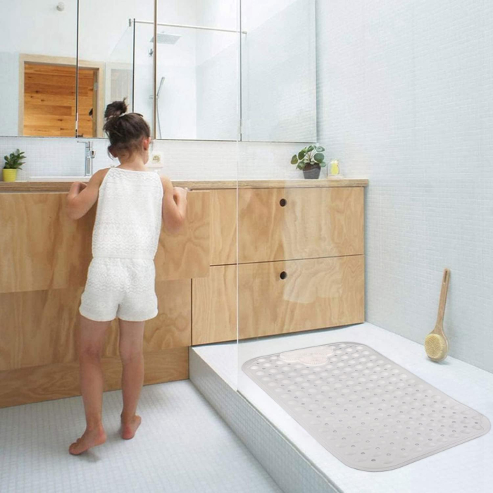 Covoraș de duș anti-alunecare 70x40 cm, cu ventuze si masaj, Alb [5]