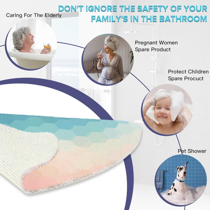 Covoraș de duș anti-alunecare 60x60 cm, semirotund [4]