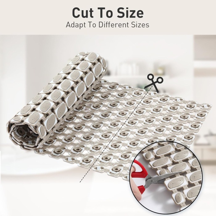 Covoraș de duș anti-alunecare 90x40 cm, cu 156 ventuze, maro [6]