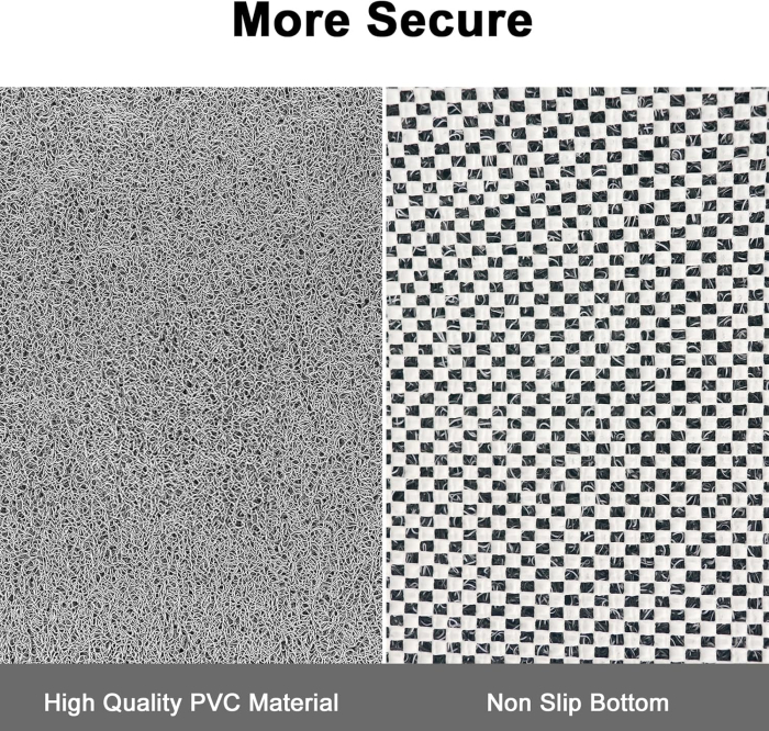 Covoraș gri de duș anti-alunecare cu orificii de scurgere 40x100 cm [3]