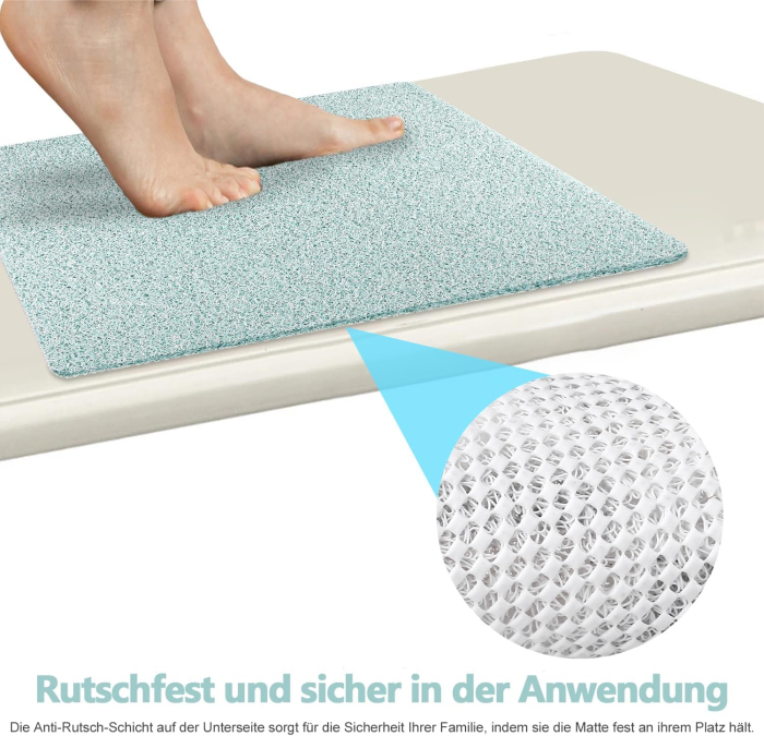 Covoraș de duș anti-alunecare cu orificii de scurgere 54x54 cm [5]