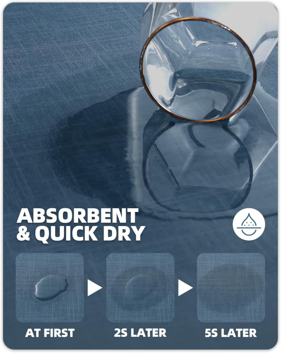 Covoraș moale de baie anti-alunecare, lavabil, albastru 43x100 cm [6]