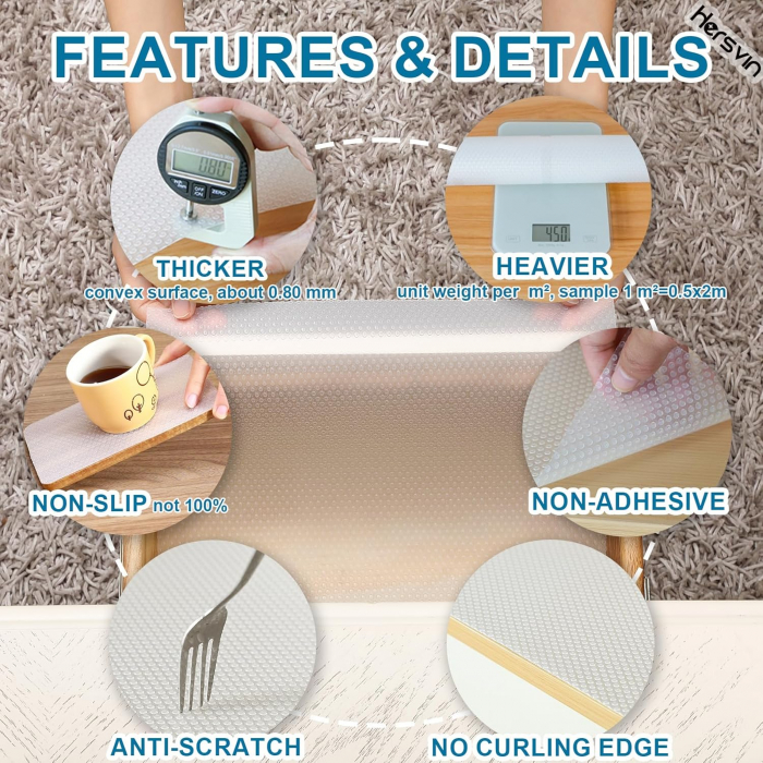 Covorase antialunecare pentru sertare 50x150 cm set 4 bucati [2]