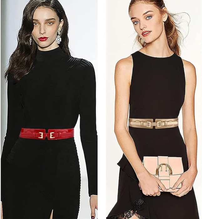 Curea eleganta subțire din piele lăcuită, 70x4 cm [7]