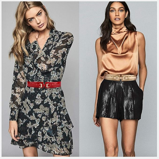 Curea eleganta subțire din piele lăcuită, 70x4 cm [6]