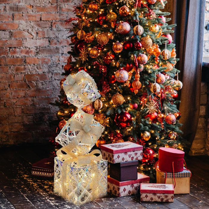 Cutii decorative pentru pom de Craciun cu instalatie de LED-uri [2]