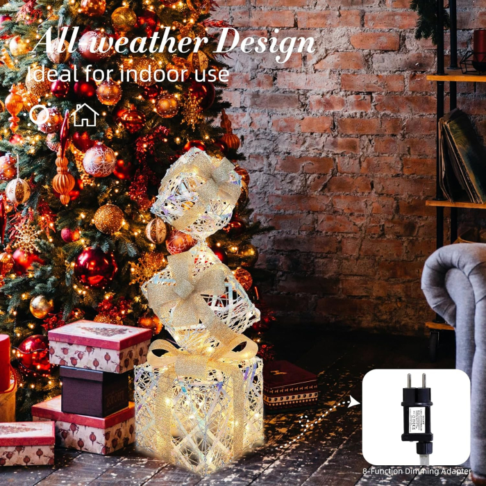 Cutii decorative pentru pom de Craciun cu instalatie de LED-uri [5]