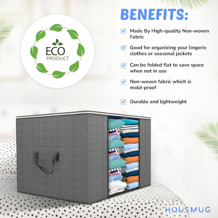Cutii pliabile de depozitare haine tip dulap 60L, 3 buc  50x40x33 cm [7]
