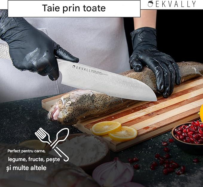 Cutit profesional din otel inoxidabil lamă 18 cm 73 straturi [7]