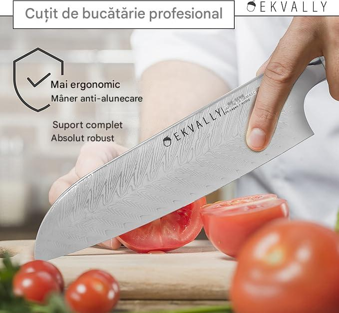 Cutit profesional din otel inoxidabil lamă 18 cm 73 straturi [6]