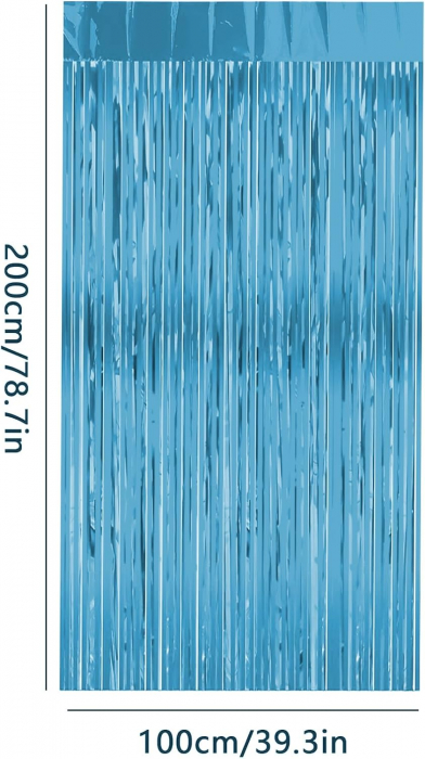 Decor din beteala albastra sclipitoare pentru petreceri 6 buc 1x2 M [3]