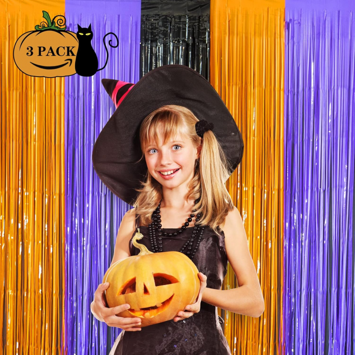 Decor petreceri, aniversari, Hallooween din franjuri din folie [2]