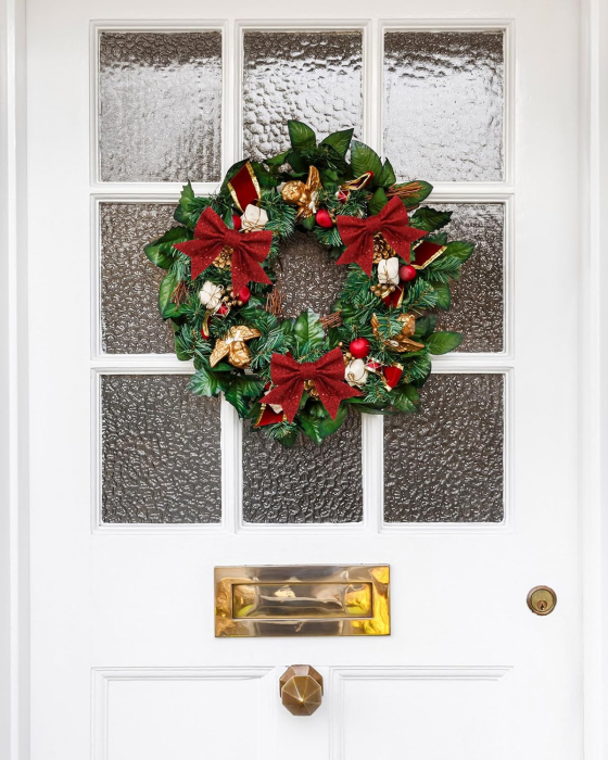 Fundite de Crăciun set de 12 glitter decorațiune – roșu [5]