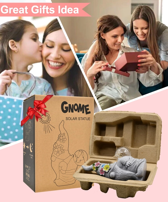 Decoratiune de gradina, terasa, balcon cu LED-uri si panou solar 26 cm, pitic [2]