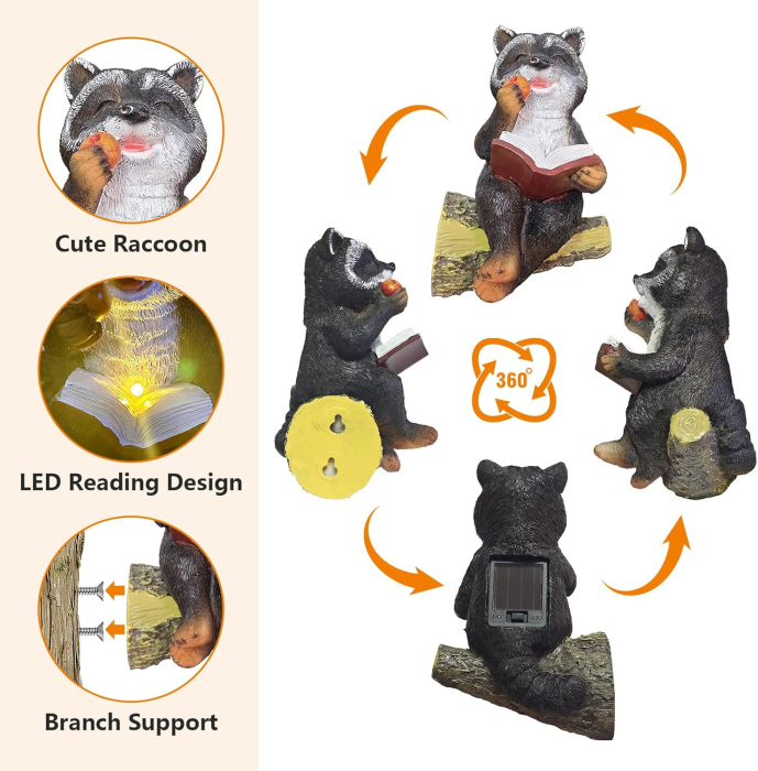 Decoratiune de gradina, terasa, balcon cu LED-uri si panou solar 18 cm, Raton [5]