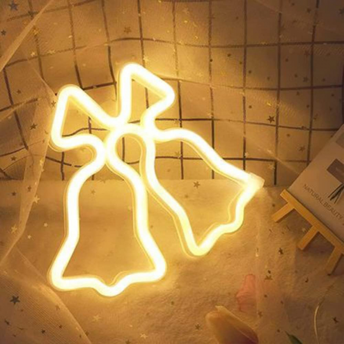 Decoratiune LED neon clopot 23x20 cm [4]