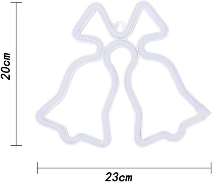 Decoratiune LED neon clopot 23x20 cm [2]