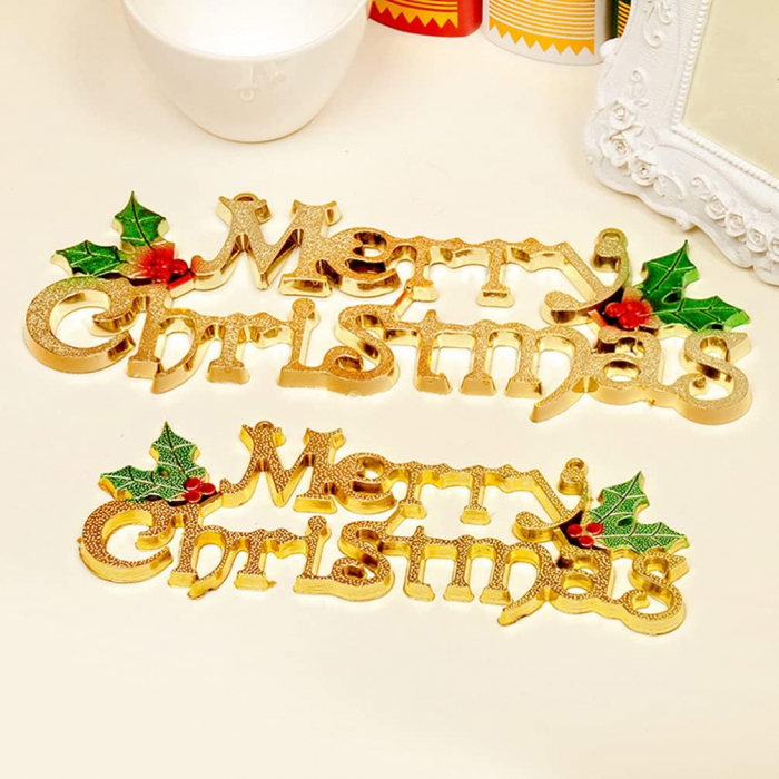 Decoratiuni pentru usi intrare casa " Merry Cristmas"- set 12 bucati [4]