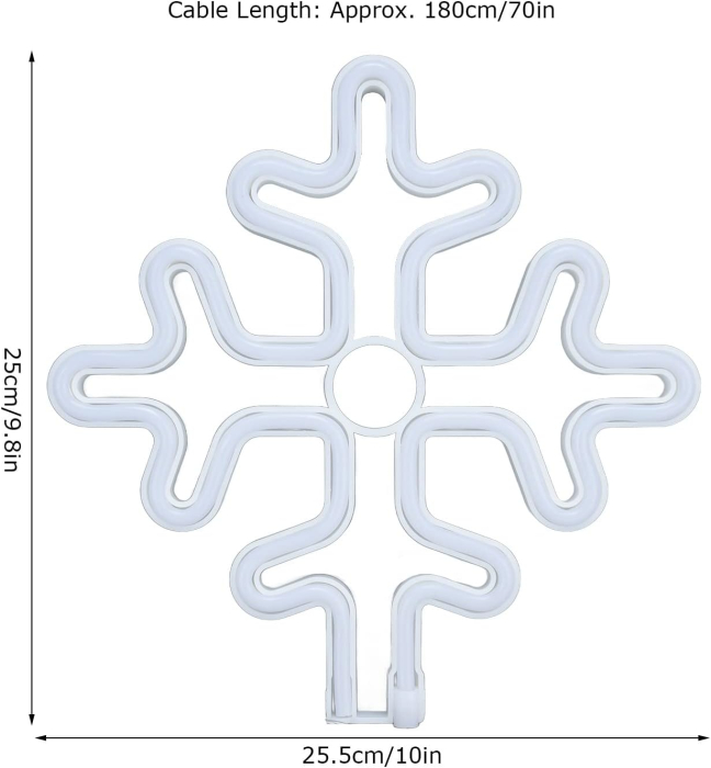 Decoratiune luminoasa impermeabila Fulg, 25x25.5 cm [6]