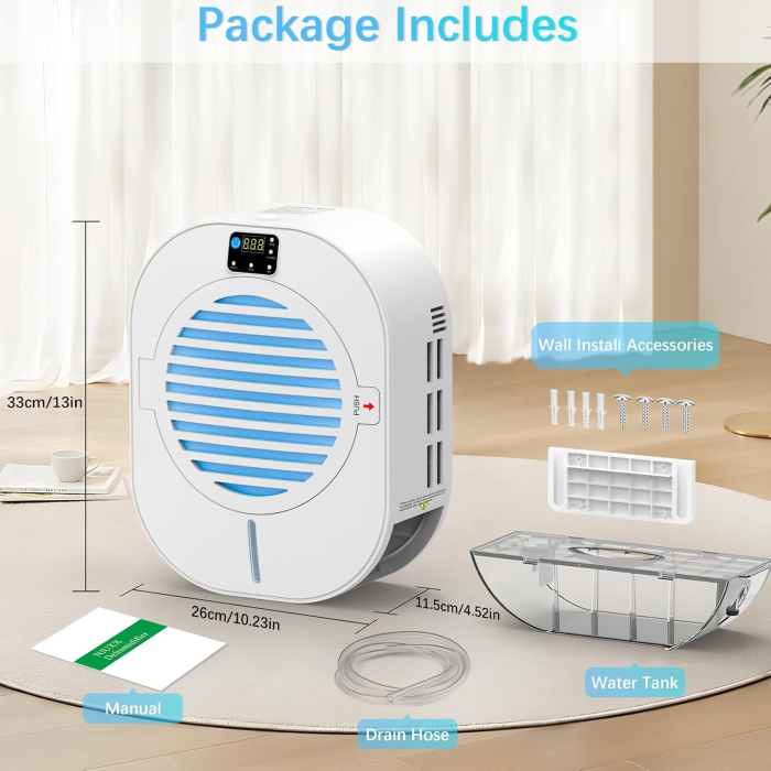 Dezumidificator de comfort ultra silentios, 1000 ml [6]