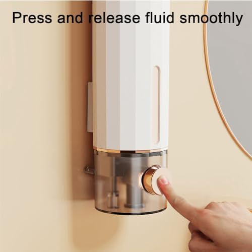 Dispenser de sapun lichid montat pe perete fara gaurire, 450 ml Alb [7]