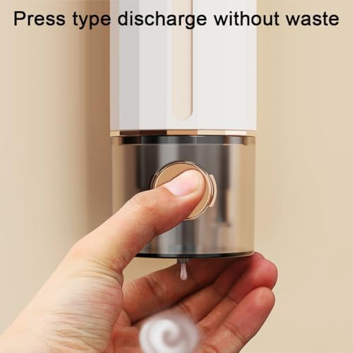 Dispenser de sapun lichid montat pe perete fara gaurire, 450 ml Alb [6]