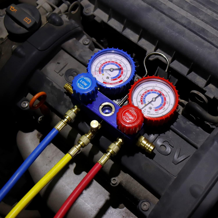 Dispozitiv profesional de încărcare a agentului frigorific R12, R134a, R22 [5]