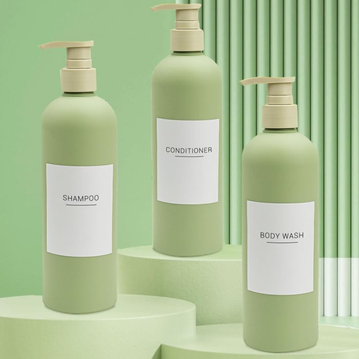 Dozatoare de sapun cu pompa, 400 ml, set 3 bucati verde avocado [1]