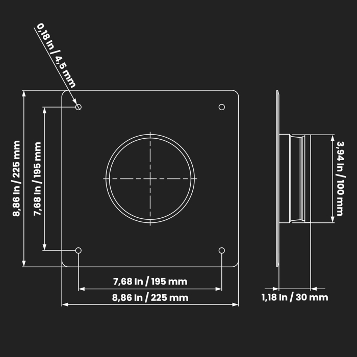 Flansa din otel pentru fixare tuburi flexibile pentru aer, 100 mm [2]