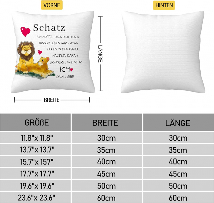 Fata de perina Lei 30x30 cm Schatz [2]